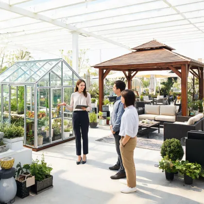 Dealer support specialist in outdoor product showroom