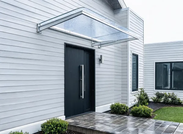 Entry canopy over a front door